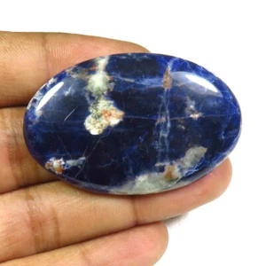 Natural Sodalite Cabochon 45x29 mm Handmade Oval Blue Smooth Gems 51 Cts SL-122 - Picture 1 of 9