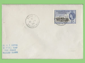 Falkland Island Dependency 1959 QEII 3d on Cover, Base Z, Halley Bay cds - Picture 1 of 1