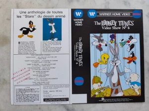 VHS looney tunes vidéo show 6 spécimen K7 Vidéo Jaquette seule animation RARE - Picture 1 of 2