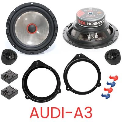Audio System CARBON 165 Lautsprecher Boxen Set kompatibel für Audi A3 (8P) Front - Bild 1 von 4