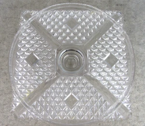 Antique ADAMS & CO. EAPG ASHMAN Clear Glass Pedestal Cake Plate Stand - Picture 1 of 16