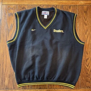 Vintage NFL Pro Line Authentic Pittsburgh Steelers V-Neck Vest Sweater Size XXL - Picture 1 of 8