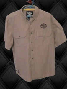 Rare Harley Davidson Large Shop Shirt Perfect Used Condition 100% Cotton - Picture 1 of 5