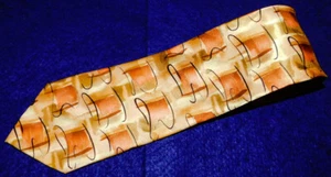 JERRY GARCIA CYCLOPS ROCK BEIGE/BROWN ABSTRACT DESIGN TIE - TIES - DESIGNER TIES - Picture 1 of 3