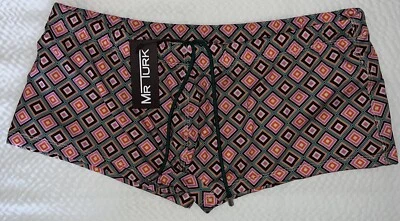 Bañador Mr Turk Sorrento para Hombres XL NUEVO CON ETIQUETAS Rosa Verde Naranja Blanco $158 Foto 1 de 4