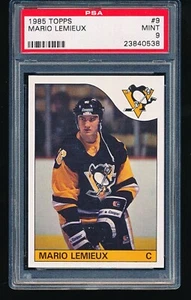 1985 Topps Mario Lemieux Rookie #9 PSA 9 - Centered - Bild 1 von 2