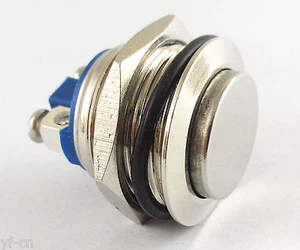 1pc 19mm Metal High Flush Top Push Button Momentary Waterproof Switch QN19-A3 - Picture 1 of 8