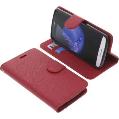 Tasche für TP-Link Neffos C5L Book-Style Schutz Hülle Handytasche Buch Rot - Bild 1 von 4
