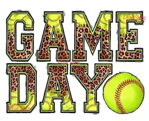 Sublimation Print Game Day Baseball Ready to Press Heat Transfer - Picture 1 of 1