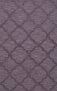 Purple Quaterfoil Trellis Print Transitional Area Rug Geometric DV8 - Picture 1 of 35