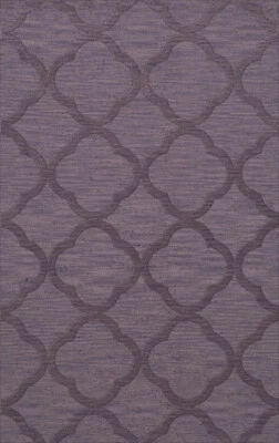 Purple Quaterfoil Trellis Print Transitional Area Rug Geometric DV8 - Image 1 of 2