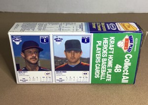 Kraft Home Plate Heroes 1987 Box #48 NOLAN RYAN #47 Mike Witt AWESOME SHAPE!