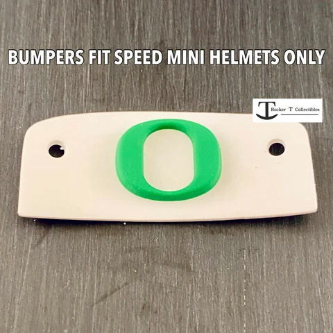 Oregon Ducks O White/Green Riddell Speed Mini Helmet 3D Front Bumper Not a Decal Cover