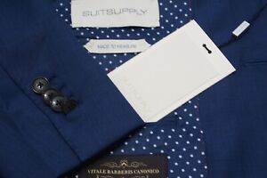 SuitSupply Lazio Blue Plaid 100% Wool Sport Coat Jacket Sz 32 BRAND NEW W TAGS