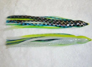 7 1/2" 2 pack Octopus Squid Saltwater Trolling Lure UV Replacement Skirt 1157 - Picture 1 of 2