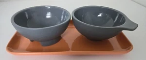 IKEA ÖMSESIDIG OMSESIDIG Tray With 2 Bowls Orange/Gray (605.500.23) New - Picture 1 of 8