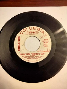 CHARLIE BYRD: Lullaby From Rosemary's Baby / Happy Together , Rare PROMO 45 - Picture 1 of 2