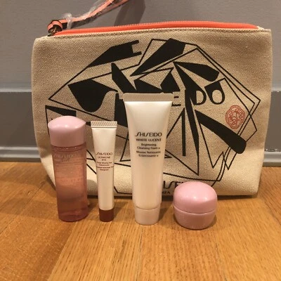 Shiseido Canvas Makeup Bag With Beauty Products - Image 1 of 4