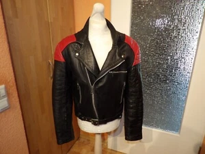 Chaqueta de moto Hestrü Moto Cuir años 70 80 chaqueta de cuero chaqueta de motorista talla aprox. 52 - Imagen 1 de 16