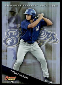 2015 Bowman's Best Refractor TP-48 Trent Clark Brewers  Baseball Card