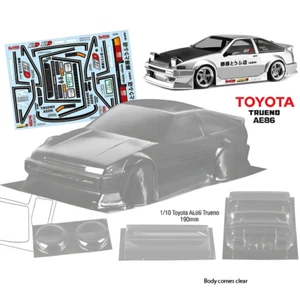 Bodyworx Toyota Trueno AE86 Initial D 1/10 Clear Body Shell, 190mm BWX-N133 - Picture 1 of 1