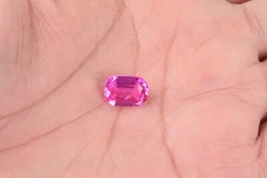 Piedra preciosa de zafiro rosa natural con forma de cojín certificado GGL de 19,15 quilates - Imagen 1 de 6