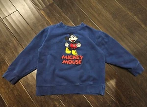 Boys Medium (7/8) Blue Disney Store Sweatshirt Mickey Mouse - Picture 1 of 4