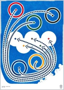 Taku Sato : Tokyo 2020 Official Olympic Art Poster B1 28x40in (728x1030mm) - Picture 1 of 3
