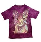 The Mountain Psychedelic Cat Tee Medium Graphic Tee