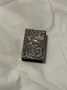 50's Vintage S Kirk & Son Inc. Sterling Silver Repousse Match Box Holder Stamped - Picture 1 of 7