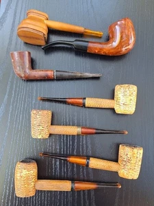 Lote de 7 pipas de tabaco vintage Estate sin marca - Imagen 1 de 7