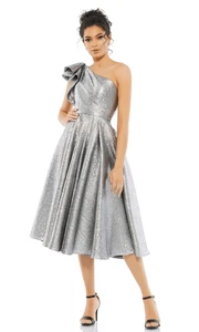 Vestido de cóctel Mac Duggal atractivo manga floreta NUEVO NUEVO CON ETIQUETAS - Imagen 1 de 9