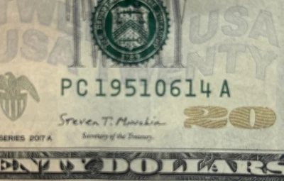 June  14, 1951 US Currency Birthday Note Twenty (20)  Dollar Bill 19510614 - Image 1 of 3