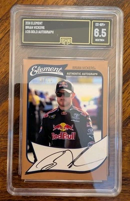 2011 Wheels Element Auto Gold /25 Brian Vickers Auto - GMA 6.5 - Free Shipping  - Image 1 of 4