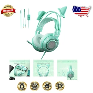 Cuffie da gioco per ragazze G951S Cat Ear - suono ad alta fedeltà e multi-dispositivo - Foto 1 di 9