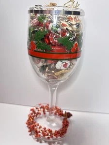 Tarro de joyería misteriosa con temática navideña en vidrio navideño - Imagen 1 de 4