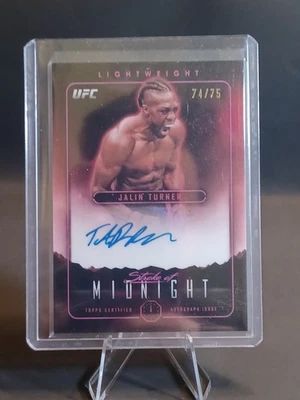 2024 Topps Ufc Midnight Jalin Turner Stroke Of Midnight 74/75 - Image 1 of 2