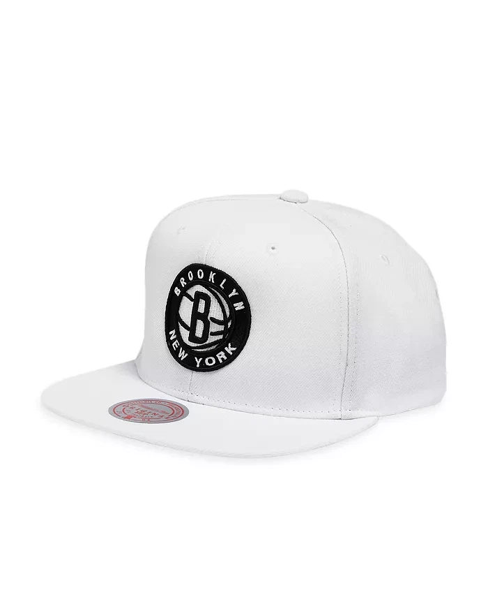 Para hombres Mitchell & Ness Blanco/Negro NBA Brooklyn Nets Core Snapback básico - OSFA Foto 1 de 1