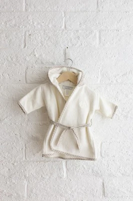 Albornoz con capucha de tela de rizo unisex Baby Dior vintage hecho en EE. UU. talla 0-9 meses Foto 1 de 4