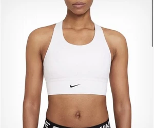 NEW! NIKE Women's XL Padded Medium Support Sports Yoga Bra-White CZ4496-100 - Picture 1 of 7