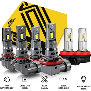 For Honda Pilot 2006-2018 LED Headlight Bulbs Kit Hi Lo Beam + Fog Light - Picture 1 of 16