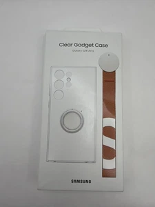 Authentic Samsung Clear Gadget Case For Galaxy S24 Ultra - Hand Grip Kickstand - Picture 1 of 2