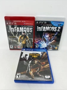 PS3 PS4 inFamous Bundle: 1 2 Second Son (Sony PlayStation 3) Manual Tested CIB - Picture 1 of 17