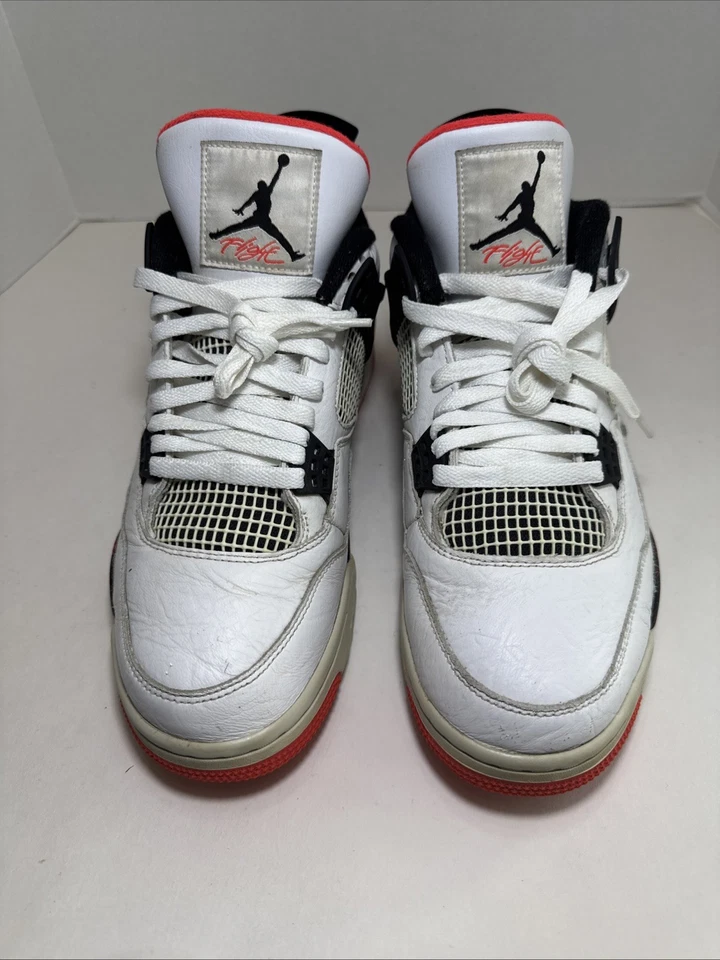 Talla 11 - Jordan 4 Retro Pale Citron Bright Crimson 2019 (308497-116) Sin caja Foto 1 de 4