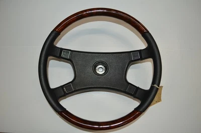 BMW E23 E12 E24 733i 735i 528i 530i 633csi STEERING WHEEL WOOD LEATHER OEM NOS - Image 1 of 4