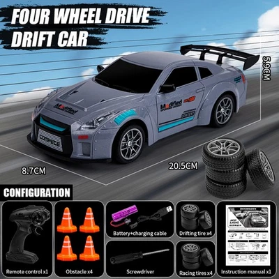 RC Drift Car 1:24 Remote Control Car for Kids 4WD High Speed RC Cars 2.4G 80u9 - Image 1 of 4