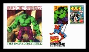 US COVER INCREDIBLE HULK MARVEL COMICS SUPER HEROES FDC COMBO PANDA CACHET - Picture 1 of 2