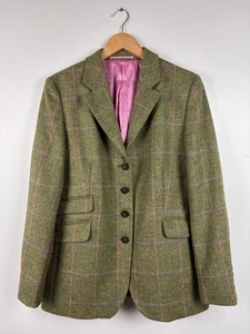 Damen Rydale Tweed Blazer Karo Mallalieus Wolle Country Jacke Grün UK 14 - Bild 1 von 9