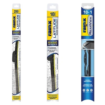 SET-850019 Rain-X Juego de 3 limpiaparabrisas delanteros y traseros para Highlander Foto 1 de 4