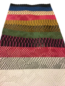 SHIPS FOLDED SNAKE SKIN SCALE 3D Texture Faux Leather Upholstery Vinyl Fabric  - Picture 1 of 43